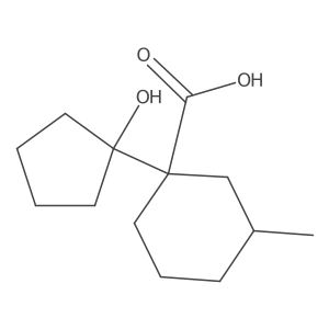 1-(1-Hydroxycyclopentyl)-3-methylcyclohexane-1-carboxylic acid Structure