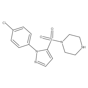 1-{[1-(4-chlorophenyl)-1H-pyrazol-5-yl]sulfonyl}piperazine结构式