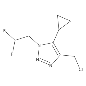4-(chloromethyl)-5-cyclopropyl-1-(2,2-difluoroethyl)-1H-1,2,3-triazole Structure