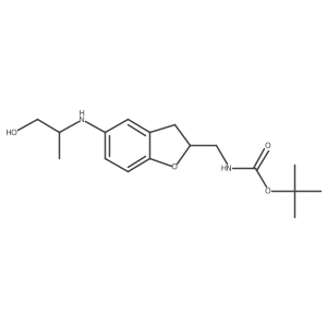 tert-butyl N-({5-[(1-hydroxypropan-2-yl)amino]-2,3-dihydro-1-benzofuran-2-yl}methyl)carbamate结构式