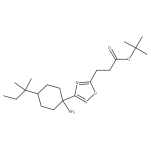 Tert-butyl 3-{3-[1-amino-4-(2-methylbutan-2-yl)cyclohexyl]-1,2,4-oxadiazol-5-yl}propanoate Structure