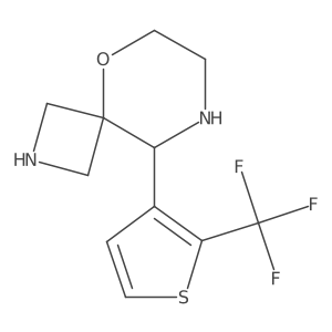 9-[2-(Trifluoromethyl)thiophen-3-yl]-5-oxa-2,8-diazaspiro[3.5]nonane Structure