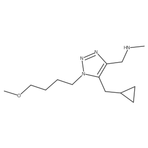 {[5-(cyclopropylmethyl)-1-(4-methoxybutyl)-1H-1,2,3-triazol-4-yl]methyl}(methyl)amine Structure