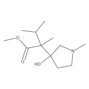 Methyl 2-(3-hydroxy-1-methylpyrrolidin-3-yl)-2,3-dimethylbutanoate结构式