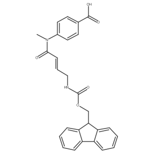 4-[4-({[(9H-fluoren-9-yl)methoxy]carbonyl}amino)-N-methylbut-2-enamido]benzoic acid结构式