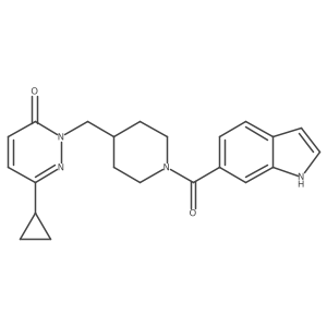 6-cyclopropyl-2-{[1-(1H-indole-6-carbonyl)piperidin-4-yl]methyl}-2,3-dihydropyridazin-3-one Structure