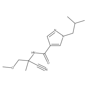 N-(1-cyano-2-methoxy-1-methylethyl)-1-(2-methylpropyl)-1H-pyrazole-4-carboxamide Structure