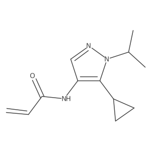 N-(5-Cyclopropyl-1-propan-2-ylpyrazol-4-yl)prop-2-enamide结构式