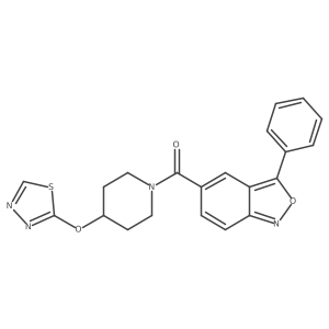 (4-((1,3,4-Thiadiazol-2-yl)oxy)piperidin-1-yl)(3-phenylbenzo[c]isoxazol-5-yl)methanone结构式