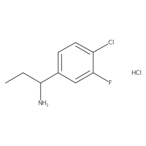 1-(4-Chloro-3-fluoro-phenyl)-propylamine hydrochloride结构式