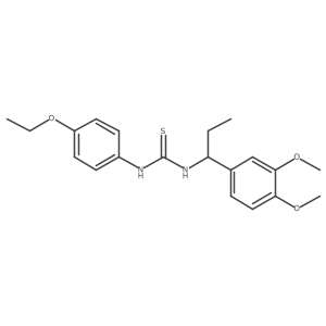 1-[1-(3,4-Dimethoxyphenyl)propyl]-3-(4-ethoxyphenyl)thiourea结构式