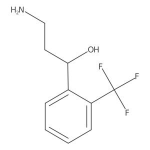 (1R)-3-amino-1-[2-(trifluoromethyl)phenyl]propan-1-ol结构式