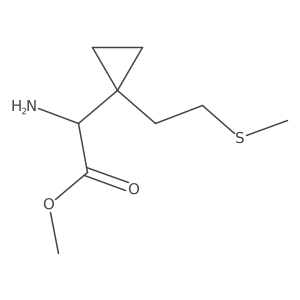 Methyl 2-amino-2-{1-[2-(methylsulfanyl)ethyl]cyclopropyl}acetate结构式