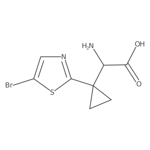 2-Amino-2-[1-(5-bromo-1,3-thiazol-2-yl)cyclopropyl]acetic acid结构式