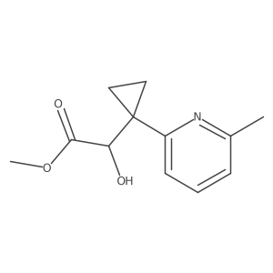 Methyl 2-hydroxy-2-[1-(6-methylpyridin-2-yl)cyclopropyl]acetate结构式