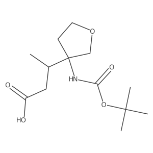 3-(3-{[(Tert-butoxy)carbonyl]amino}oxolan-3-yl)butanoic acid结构式