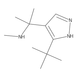 [2-(3-tert-butyl-1H-pyrazol-4-yl)propan-2-yl](methyl)amine结构式