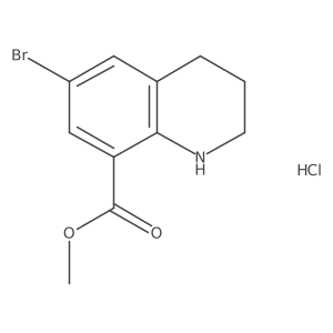 Methyl 6-bromo-1,2,3,4-tetrahydroquinoline-8-carboxylate hydrochloride结构式