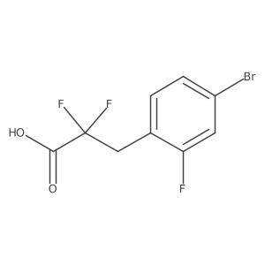 3-(4-Bromo-2-fluorophenyl)-2,2-difluoropropanoic acid结构式