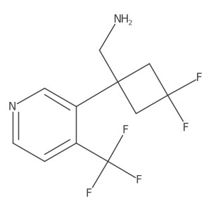 {3,3-Difluoro-1-[4-(trifluoromethyl)pyridin-3-yl]cyclobutyl}methanamine结构式