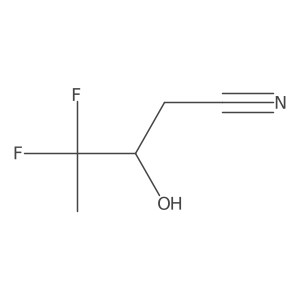 4,4-Difluoro-3-hydroxypentanenitrile结构式