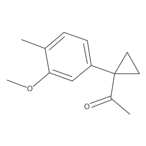 1-[1-(3-Methoxy-4-methylphenyl)cyclopropyl]ethan-1-one结构式