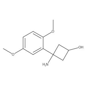 3-Amino-3-(2,5-dimethoxyphenyl)cyclobutan-1-ol结构式