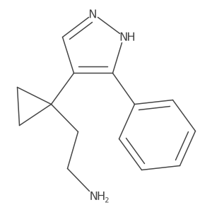 2-[1-(3-phenyl-1H-pyrazol-4-yl)cyclopropyl]ethan-1-amine Structure