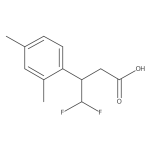 3-(2,4-Dimethylphenyl)-4,4-difluorobutanoic acid结构式