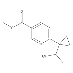 Methyl 6-[1-(1-aminoethyl)cyclopropyl]pyridine-3-carboxylate结构式