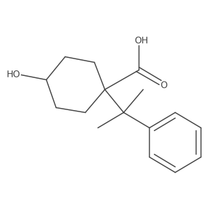 4-Hydroxy-1-(2-phenylpropan-2-yl)cyclohexane-1-carboxylic acid Structure
