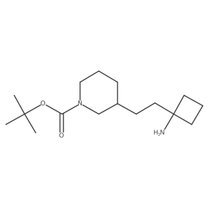 Tert-butyl 3-[2-(1-aminocyclobutyl)ethyl]piperidine-1-carboxylate Structure