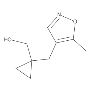 {1-[(5-Methyl-1,2-oxazol-4-yl)methyl]cyclopropyl}methanol结构式