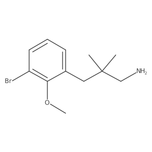 3-(3-Bromo-2-methoxyphenyl)-2,2-dimethylpropan-1-amine结构式