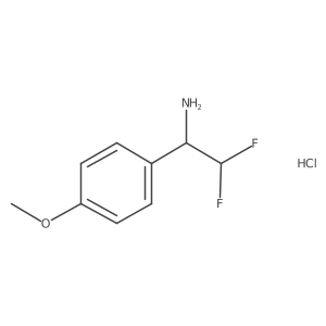 2,2-Difluoro-1-(4-methoxyphenyl)ethanamine;hydrochloride结构式