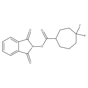 1,3-dioxo-2,3-dihydro-1H-isoindol-2-yl 4,4-difluorocycloheptane-1-carboxylate结构式