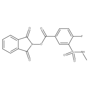 1,3-dioxo-2,3-dihydro-1H-isoindol-2-yl 4-fluoro-3-(methylsulfamoyl)benzoate结构式