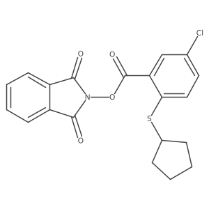 1,3-dioxo-2,3-dihydro-1H-isoindol-2-yl 5-chloro-2-(cyclopentylsulfanyl)benzoate Structure