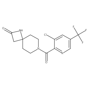 7-[3-Chloro-5-(trifluoromethyl)pyridine-2-carbonyl]-1,7-diazaspiro[3.5]nonan-2-one结构式