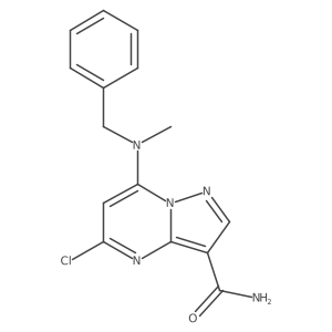 7-(Benzyl(methyl)amino)-5-chloropyrazolo[1,5-a]pyrimidine-3-carboxamide结构式