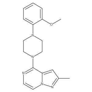 1-(2-Methoxyphenyl)-4-{2-methylpyrazolo[1,5-a]pyrazin-4-yl}piperazine结构式