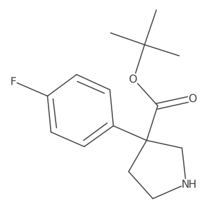 Tert-butyl 3-(4-fluorophenyl)pyrrolidine-3-carboxylate结构式