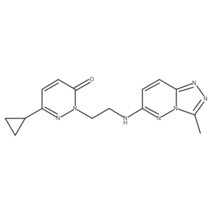 6-Cyclopropyl-2-[2-[(3-methyl-[1,2,4]triazolo[4,3-b]pyridazin-6-yl)amino]ethyl]pyridazin-3-one结构式