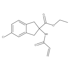 Ethyl 5-chloro-2-(prop-2-enoylamino)-1,3-dihydroindene-2-carboxylate结构式