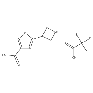 2-(Azetidin-3-yl)-1,3-oxazole-4-carboxylic acid;2,2,2-trifluoroacetic acid Structure