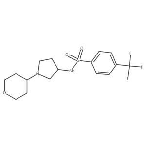N-[1-(oxan-4-yl)pyrrolidin-3-yl]-4-(trifluoromethyl)benzene-1-sulfonamide Structure