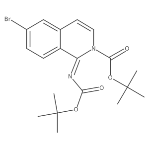 2-Boc-1-(Boc-imino)-6-bromo-1,2-dihydroisoquinoline结构式