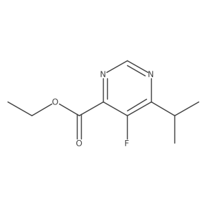 Ethyl 5-fluoro-6-(propan-2-yl)pyrimidine-4-carboxylate结构式