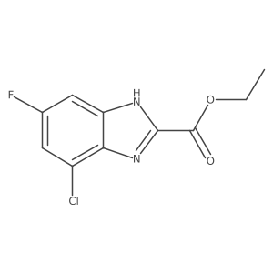 Ethyl 4-Chloro-6-fluorobenzimidazole-2-carboxylate结构式