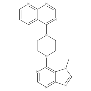 7-methyl-6-(4-{pyrido[2,3-d]pyrimidin-4-yl}piperazin-1-yl)-7H-purine Structure